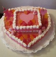 Tarta de corazón grande