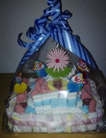 Tarta de chuches nubes